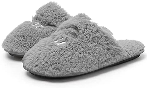Katliu Women's Plush Slipper with Memory Foam Lightweight Indoor House Slippers Cozy Fluff Bedroom Slippers Spa Slippers Closed Toe