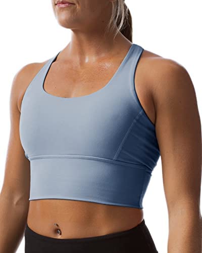 Crisscross Back High Impact Sports Bras for Women Workout Yoga Crop Tank Tops with Removable Pads
