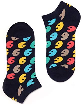 UIN Men Women's Sneaker Sock Art Painted Color Cotton Breathable Socks