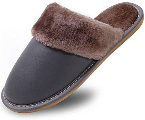 konhill Women's Memory Foam Slippers - Indoor Outdoor Comfy Warm Plush House Bedroom Non Slip Shoes