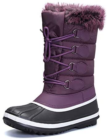 mysoft Women's Waterproof Winter Boots, Warm Insulated Snow Boots for Outdoor