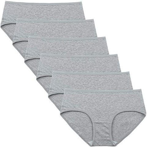 INNERSY Womens Underwear Cotton Hipster Panties Regular & Plus Size 6-Pack