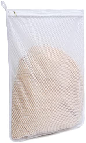 BAGAIL Set of 3 Honeycomb Mesh Laundry Bags for Blouse,Hosiery,Stocking,Underwear, Lingerie with Zipper Lock,Premium Laundry Bags for Travel Storage Organization(3 Set)