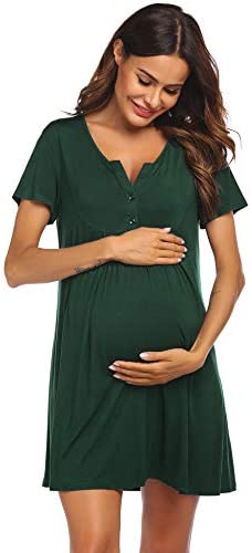 Labor and Delivery Gown, Nursing Nightgown, Maternity Nightgowns for Hospital Short