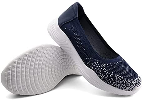 Women Knit Loafers Comfortable Slip on Flats Shoes