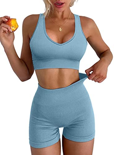 Women's Yoga 2 Piece Seamless Workout Outfits