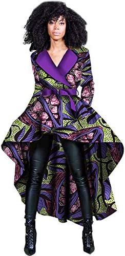 Women African Traditional Top Dashiki Print Long Sleeve Shirt Casual Cotton Outwear