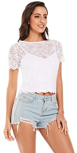 Women's Lace Fashion Tops/Crop/T-Shirt/Tank/Midi