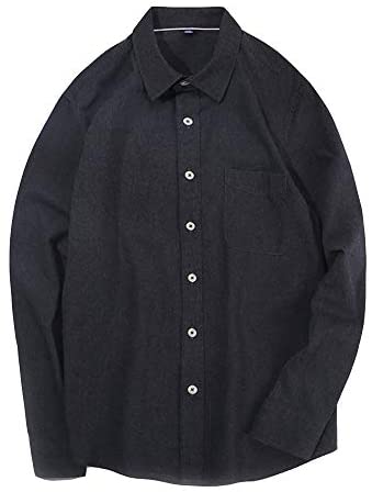 Men's Solid Button Down Long Sleeve Shirts