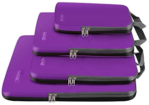 BAGAIL 4 Set/5 Set/6 Set Compression Packing Cubes Travel Expandable Packing Organizers