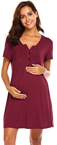 Labor and Delivery Gown, Nursing Nightgown, Maternity Nightgowns for Hospital Short