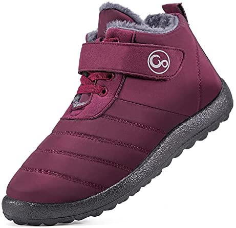 Womens Snow Boots Waterproof Anti Slip Ankle Booties Warm Fur Lined Short Boots Comfortable Outdoor Shoes
