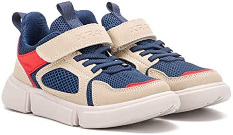X RAY Footwear Boys Troy Low Top Casual Walking Hiking Fashion Athletic Faux Leather Shoe Sneaker, Round Toe, Rubber Outsole