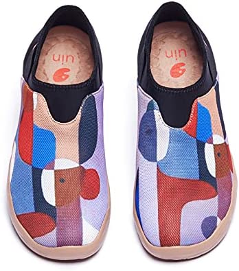 UIN Women's Walking Shoes Slip On Casual Slippers Lightweight Art Painted Comfort Mesh Fashion Sneaker Verona