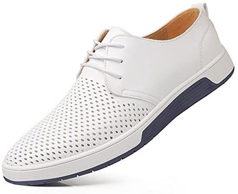 konhill Men's Casual Oxford Shoes - Breathable Dress Shoes Loafers Lace-up Flat Sneakers