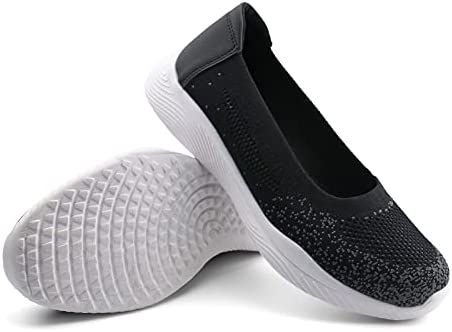 Women Knit Loafers Comfortable Slip on Flats Shoes