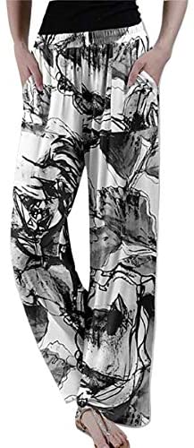 Women's Fashion Tie Dye Yoga Pants Casual Elastic Waist Wide Leg Palazzo Pants