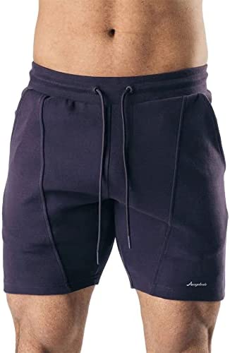 Men's Casual Elastic Waist Drawstring Shorts Gym Workout Training Running Jogging Pants with Pockets