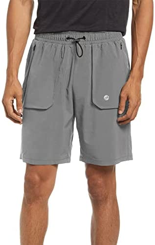 Men's Hiking Cargo Shorts Quick Dry Outdoor Travel Shorts for Men with Multi Pocket for Fishing Camping Casual