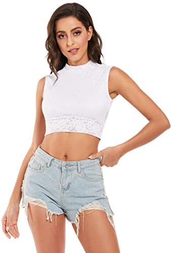 Women's Lace Fashion Tops/Crop/T-Shirt/Tank/Midi
