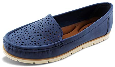 Womens Penny Loafers Breathable Slip on Flat Shoes Moccasins