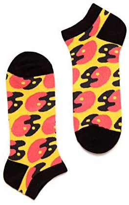 UIN Men Women's Sneaker Sock Art Painted Color Cotton Breathable Socks