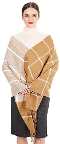 Carrotomato Women's Simple Shawl Soft Scarf Fashion Warm Shawl Winter Elegant Wrap