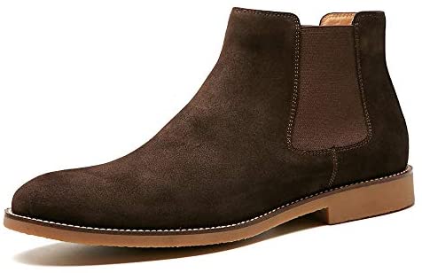 BURTENSE Men's Leather Chelsea Boots