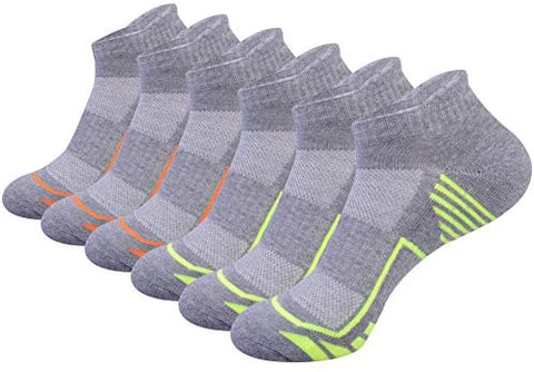 Mens Ankle Athletic Low Cut Socks for Men Sports Running Cushion 6 Pack