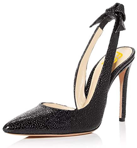 FSJ Women Sexy Stiletto High Heels Slingback Pumps Pointy Toe Slip On Office Party Dressy Sandal Shoes Size 4-15 US