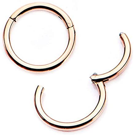 Hinged Clicker Segment Septum Lip Nose Hoop Rings