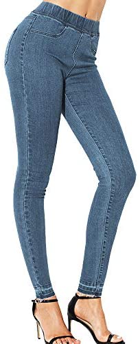 Women's Elastic High Waisted Jeans
