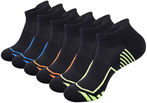Mens Ankle Athletic Low Cut Socks for Men Sports Running Cushion 6 Pack