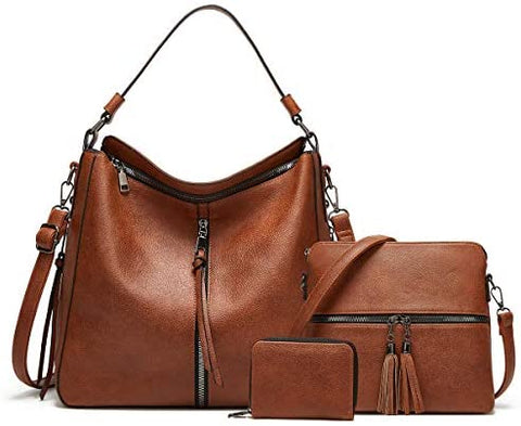 Women Fashion Handbags Wallet Tote Bag Shoulder Bag Top Handle Satchel Purse Set 4pcs