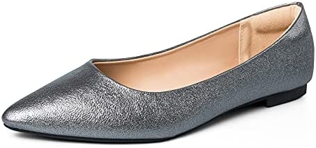 mysoft Women's Flats Pointed Toe Ballet Wedding Flat Shoes with Comfort Heel Protection