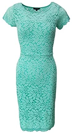 Women's Knee Length Short Sleeve Elegant Lace Dresses/Linning Dresses