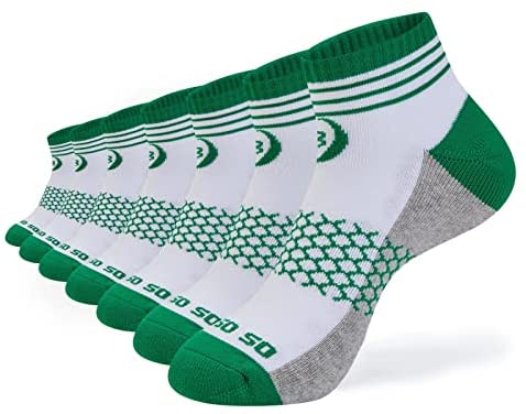 Womens Ankle Socks 7 Pairs Running Athletic Cushioned Sole Heel Shield Socks With Tab