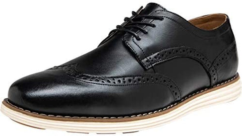 Men's Dress Shoes Leather Brogue Wingtip Oxford Shoes Business Casual Shoes for Men