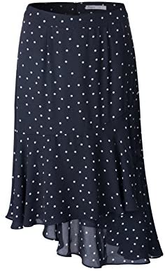 Womens A Line Floral Print Midi Skirt Flared Hem
