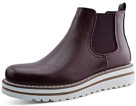 Womens Chelsea Elastic Ankle Boots Waterproof Flat Boots