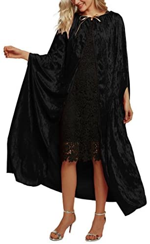 CoCo Women's Costume Full Length Crushed Velvet Hooded Cape