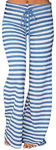 Women's Casual Stripe Print Drawstring Pants