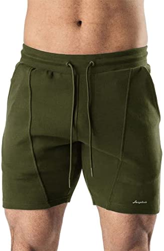 Men's Casual Elastic Waist Drawstring Shorts Gym Workout Training Running Jogging Pants with Pockets