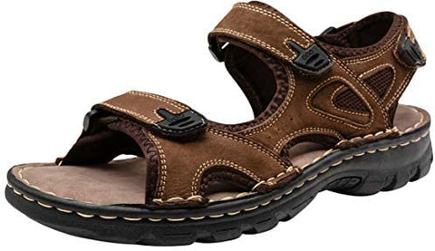 Men's Sandals Summer Casual Genuine Leather Beach Sandals for Men Outdoor and Indoor Comfort Open Toe Fisherman Sandals