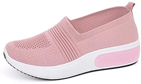 Samilor Breathable Mesh Loafers for Women Slip On Walking Shoes Platform Fashion Sneakers