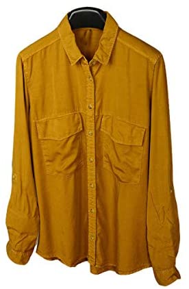 Women's Classic Button Down Blouse Shirt Casual Long Sleeve Solid Color T-Shirt