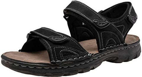Men's Sandals Summer Casual Genuine Leather Beach Sandals for Men Outdoor and Indoor Comfort Open Toe Fisherman Sandals
