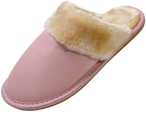 konhill Women's Memory Foam Slippers - Indoor Outdoor Comfy Warm Plush House Bedroom Non Slip Shoes