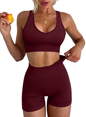 Women's Yoga 2 Piece Seamless Workout Outfits