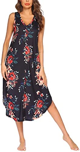 Women's Sleeveless Long Full Slip Night Dress